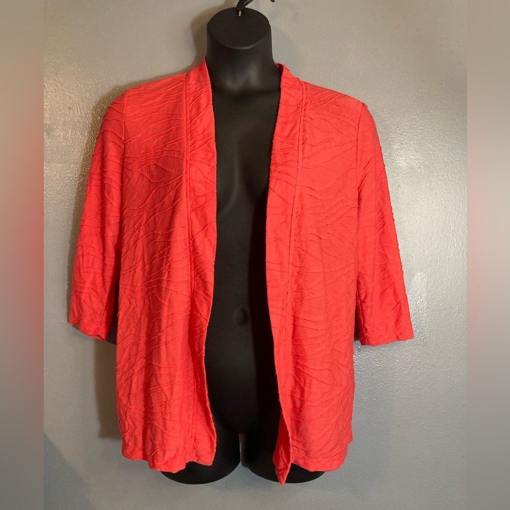 JM Collection textured pink cardigan